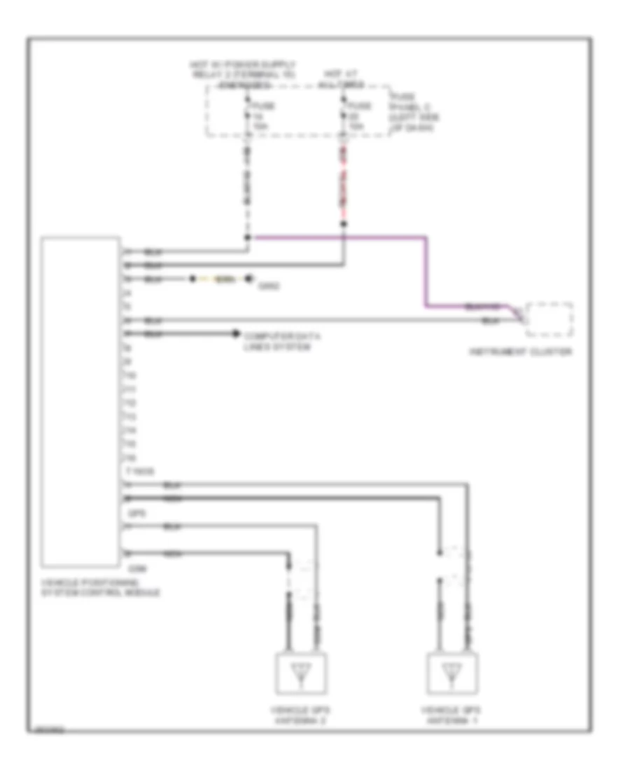 Vehicle Positioning System Wiring Diagram for Volkswagen Jetta SE 2011