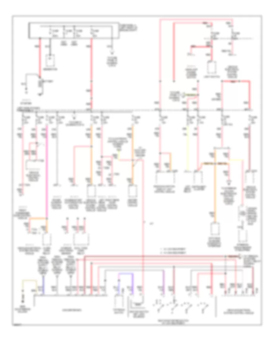 Power Distribution Wiring Diagram Early Production 1 of 5 for Volkswagen Jetta SE 2011