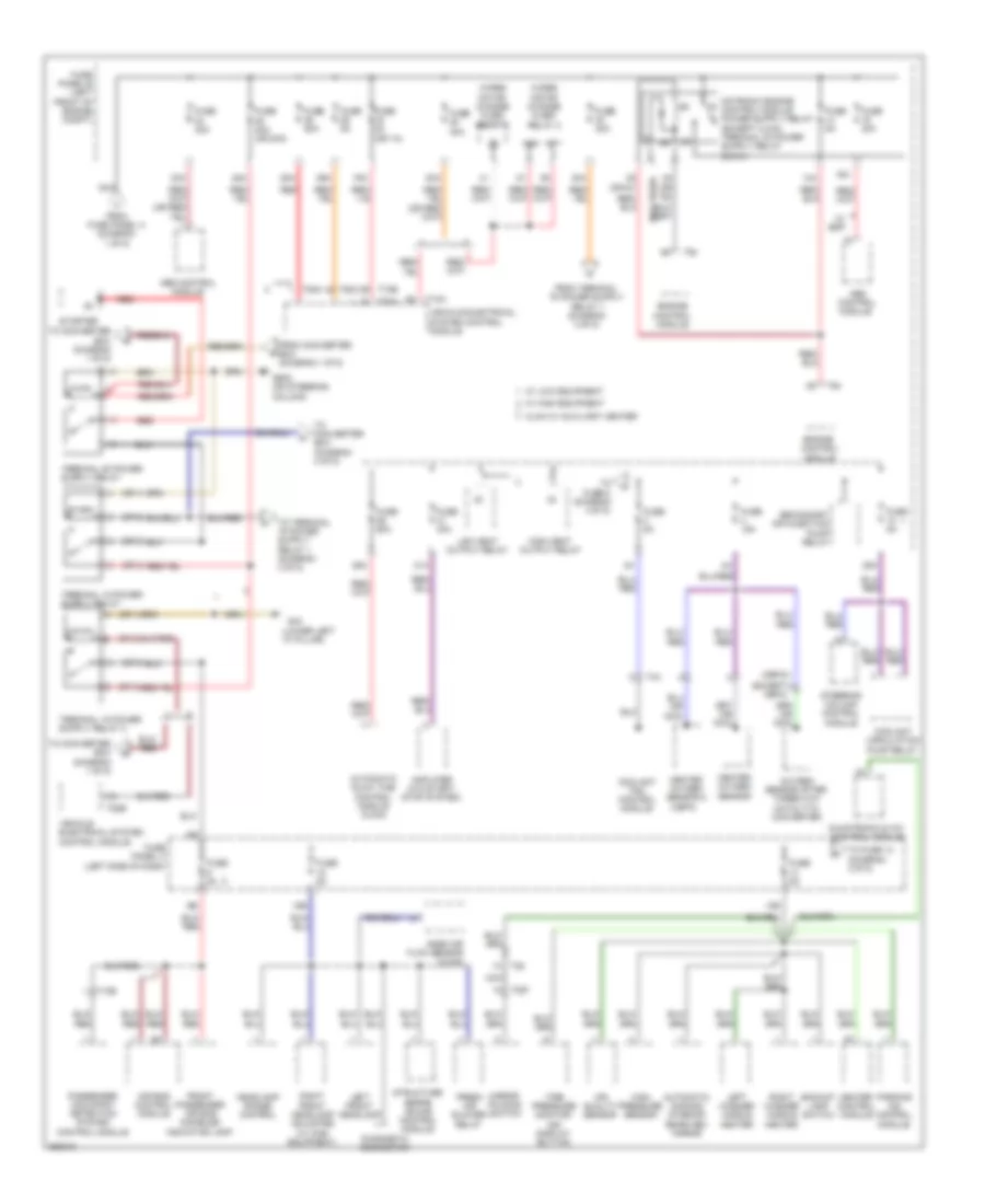 Power Distribution Wiring Diagram Early Production 2 of 5 for Volkswagen Jetta SE 2011