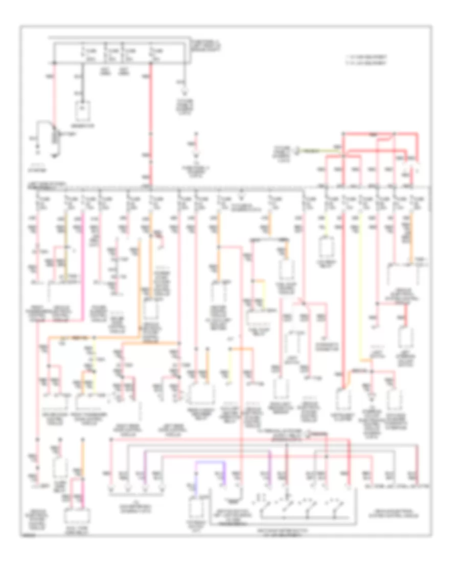 Power Distribution Wiring Diagram Late Production 1 of 5 for Volkswagen Jetta SE 2011
