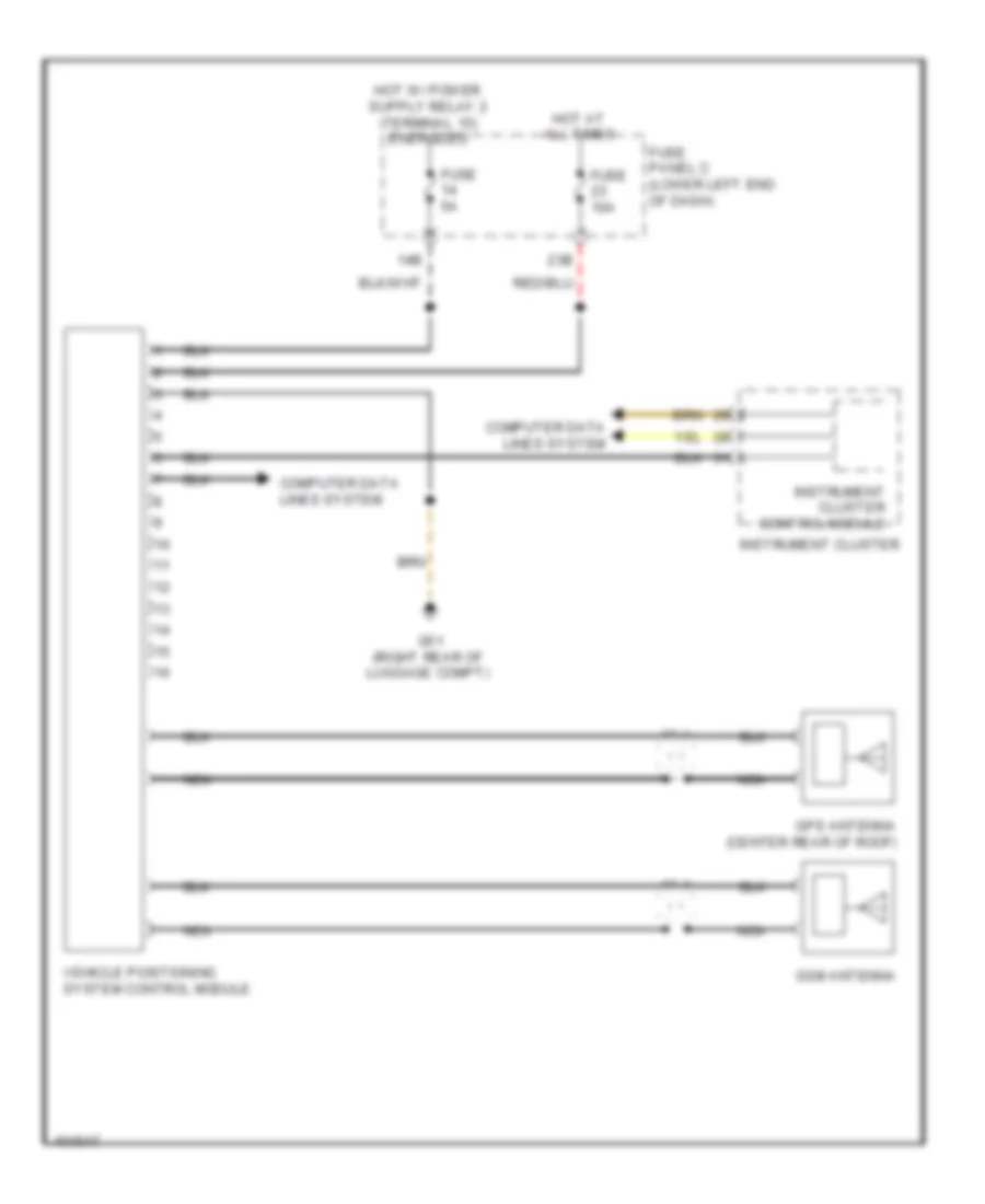 Vehicle Positioning System Control Module Wiring Diagram for Volkswagen Tiguan S 2013