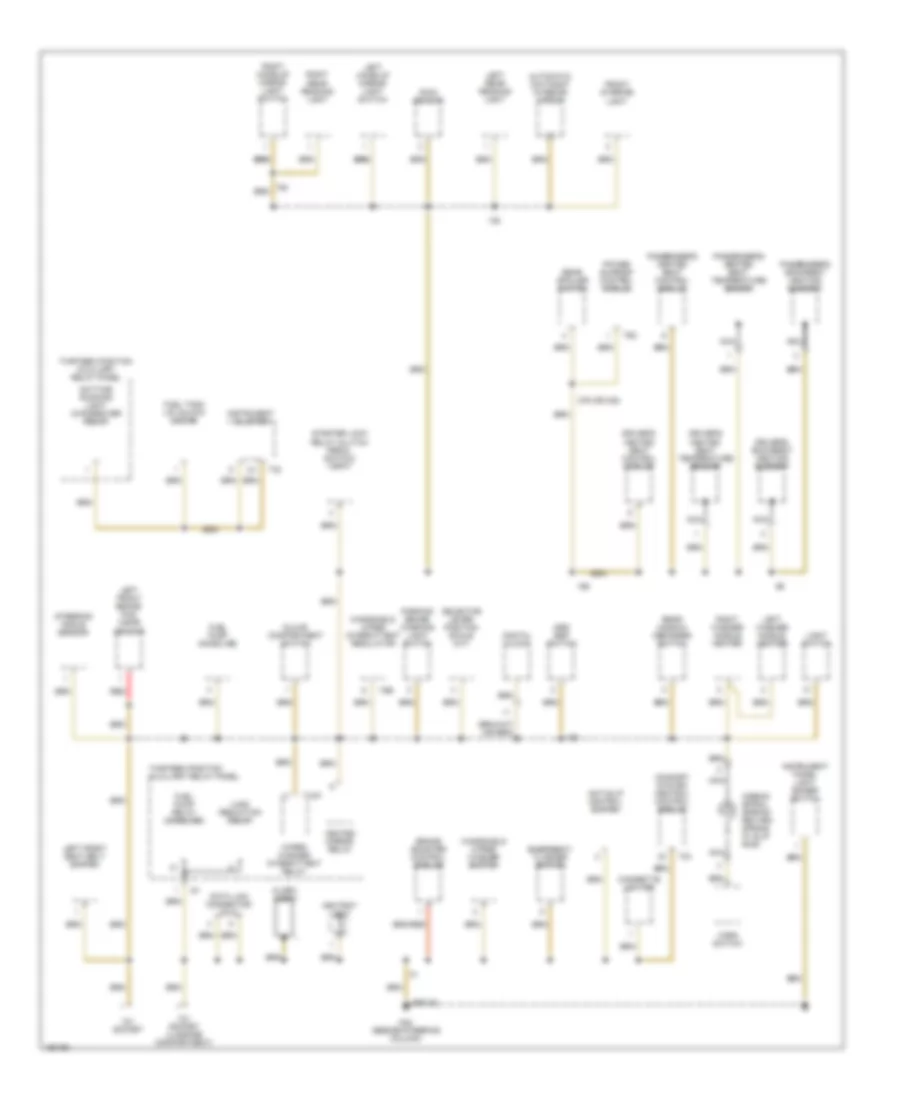 Ground Distribution Wiring Diagram, Except Convertible (2 of 4) for Volkswagen New Beetle GL 2003