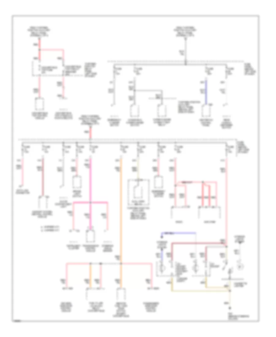 Power Distribution Wiring Diagram (3 of 3) for Volkswagen New Beetle GL 2003