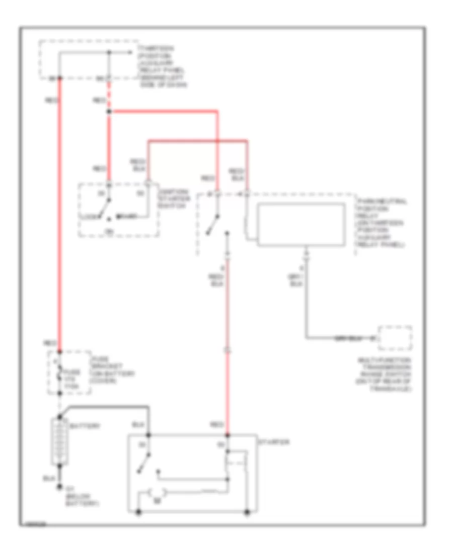 Starting Wiring Diagram, 6 Speed AT for Volkswagen New Beetle GL 2003