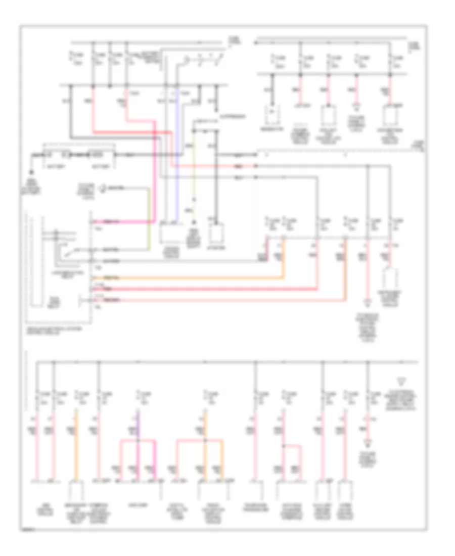 3.2L, Power Distribution Wiring Diagram (1 of 5) for Volkswagen Eos VR6 2008