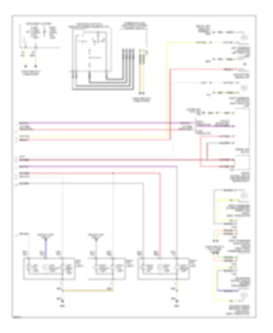 Exterior Lamps Wiring Diagram, with High Equipment (2 of 2) for Volkswagen Jetta TDI 2011