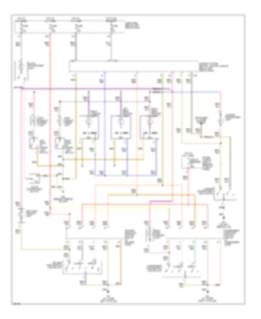Courtesy Lamps Wiring Diagram Except Convertible for Volkswagen New Beetle Turbo S 2003