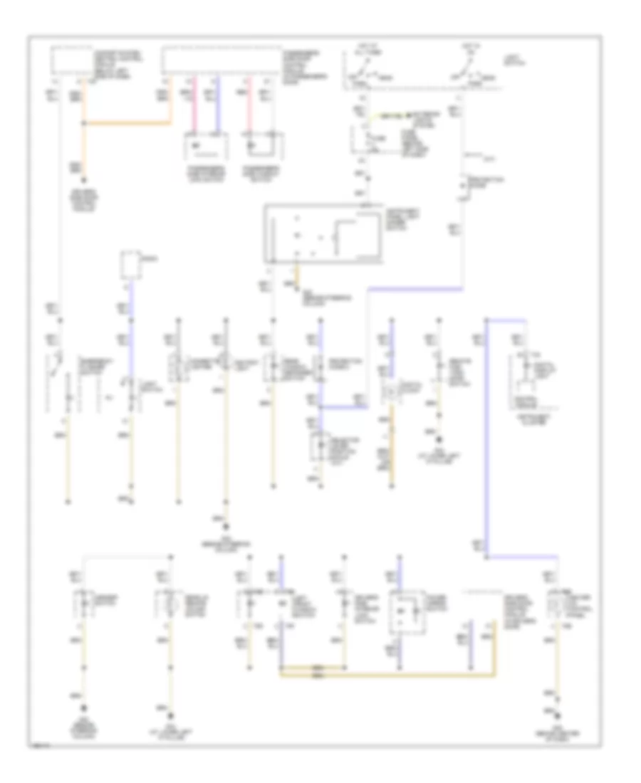 Instrument Illumination Wiring Diagram, Except Convertible for Volkswagen New Beetle Turbo S 2003
