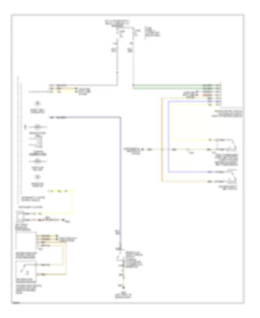 Buzzer Wiring Diagram, Late Production for Volkswagen Tiguan S 2011