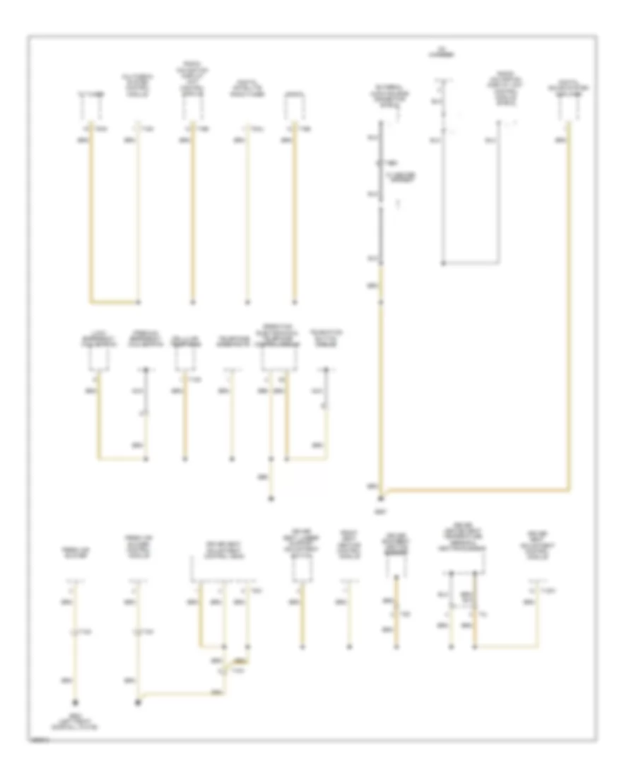 Ground Distribution Wiring Diagram Early Production 5 of 5 for Volkswagen Tiguan S 2011