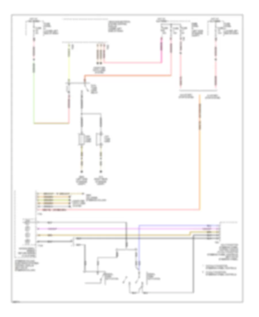Horn Wiring Diagram, Late Production for Volkswagen Tiguan S 2011
