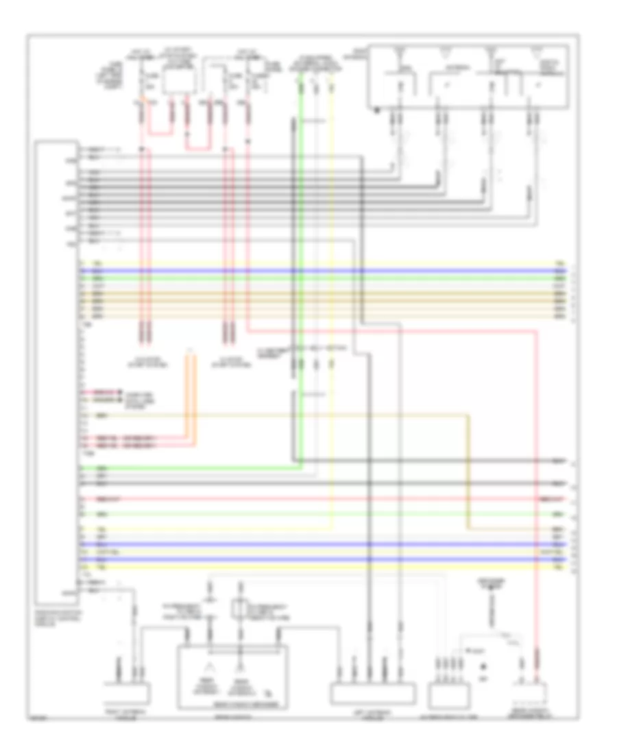 Navigation Wiring Diagram, Late Production with Amplifier (1 of 2) for Volkswagen Tiguan S 2011