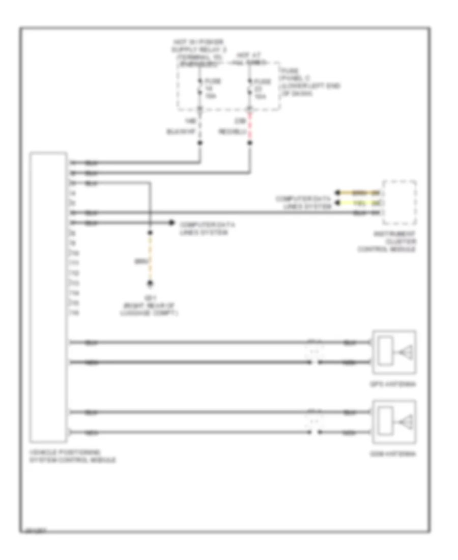 Vehicle Positioning System Control Module Wiring Diagram for Volkswagen Tiguan S 2011