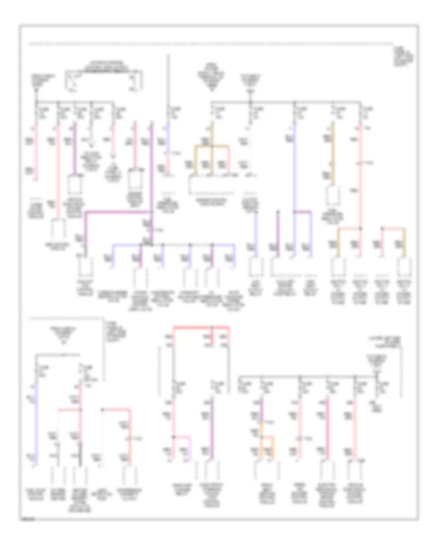 Power Distribution Wiring Diagram Early Production 2 of 5 for Volkswagen Tiguan S 2011