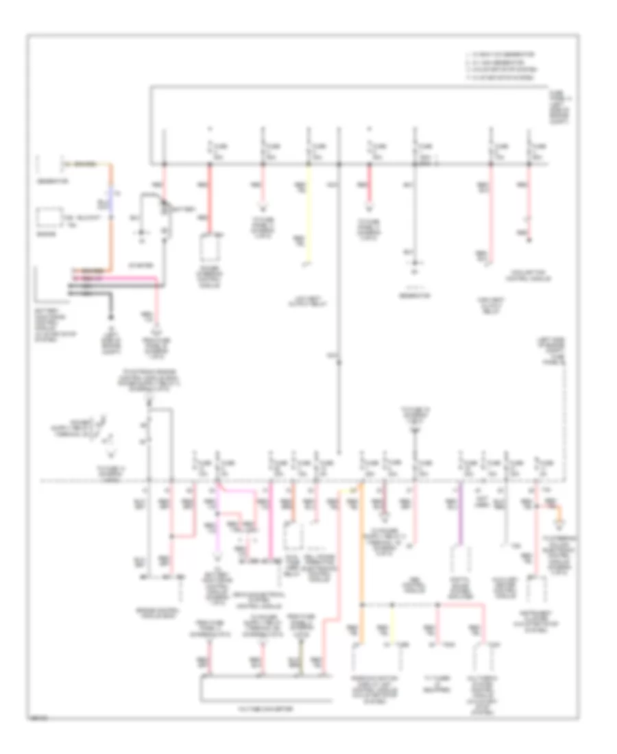 Power Distribution Wiring Diagram, Late Production (1 of 5) for Volkswagen Tiguan S 2011