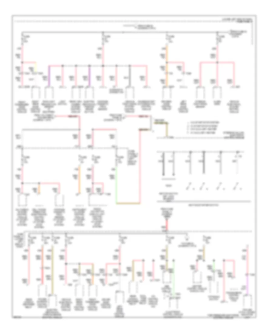 Power Distribution Wiring Diagram, Late Production (3 of 5) for Volkswagen Tiguan S 2011