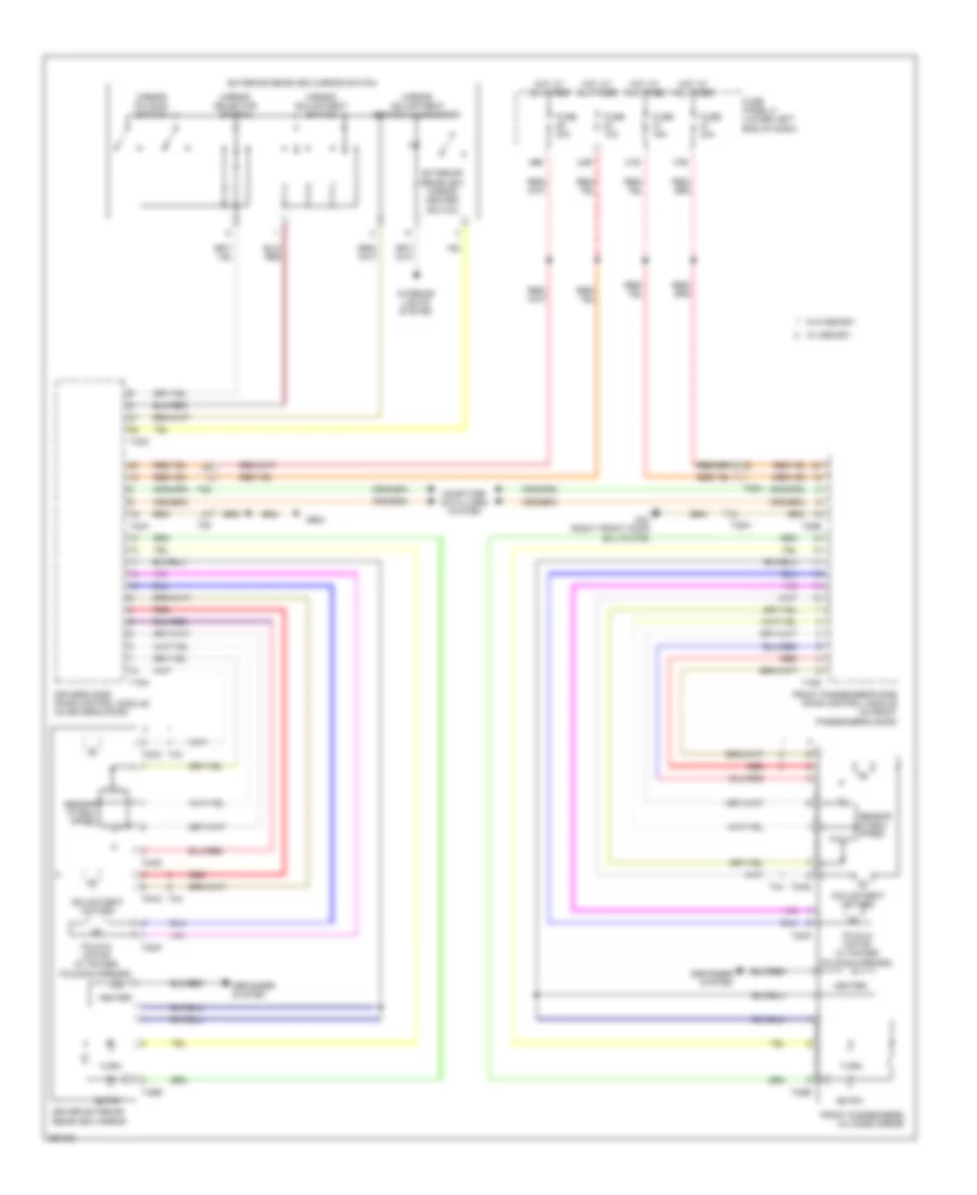 Power Mirrors Wiring Diagram, Late Production for Volkswagen Tiguan S 2011