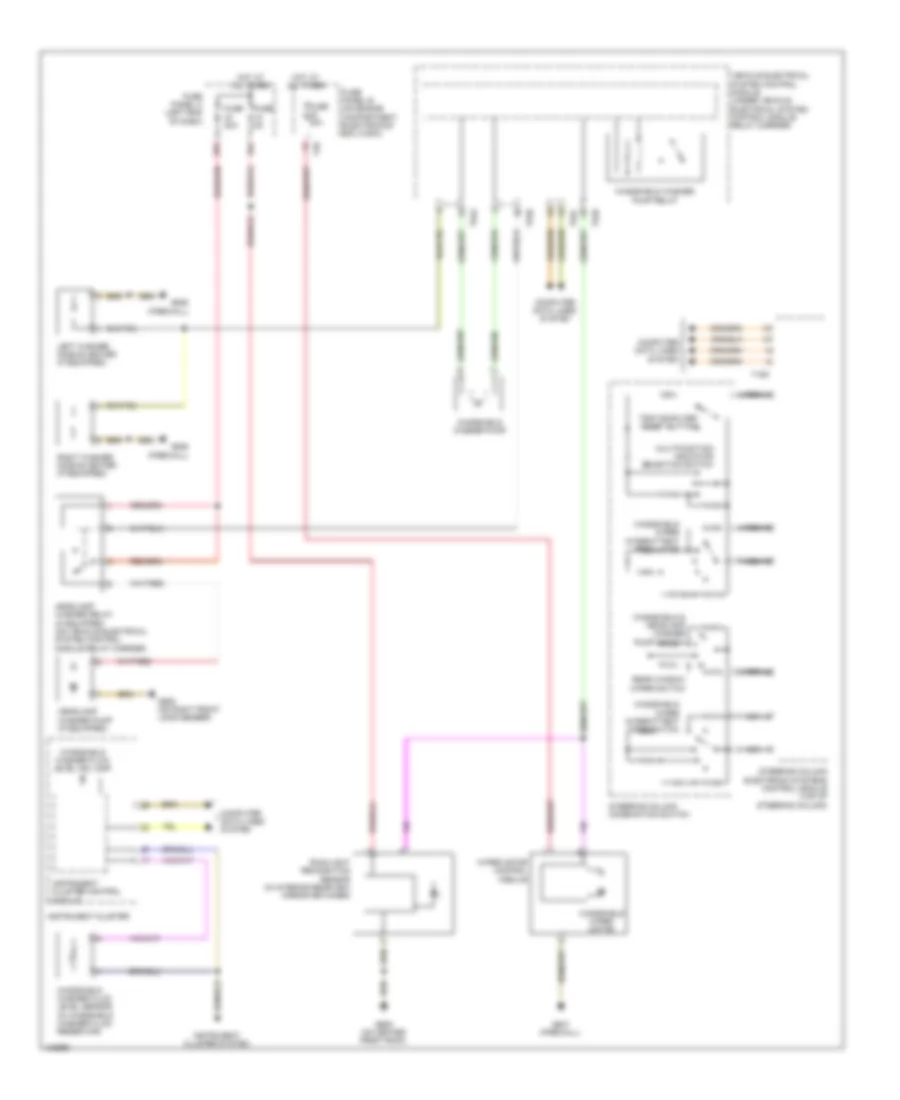 Wiper Washer Wiring Diagram for Volkswagen CC 4 Motion 2014