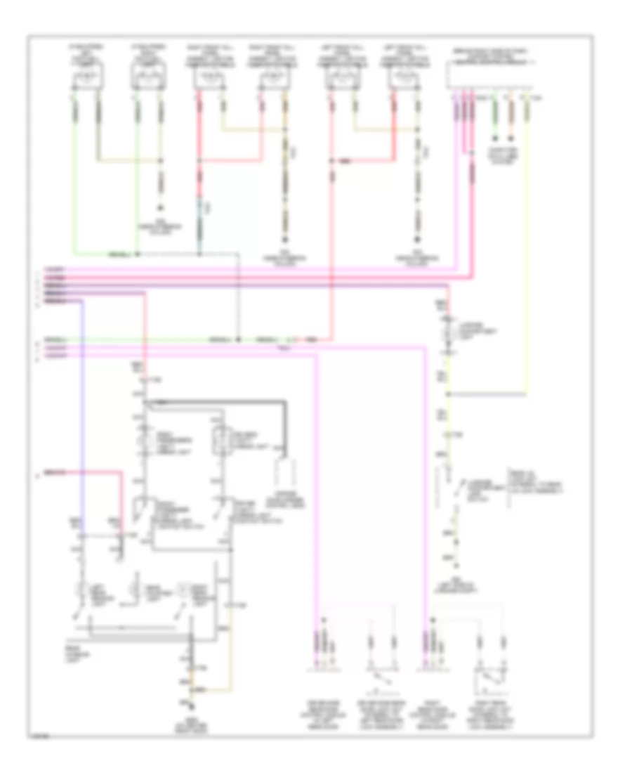 Courtesy Lamps Wiring Diagram (2 of 2) for Volkswagen CC 4 Motion 2014