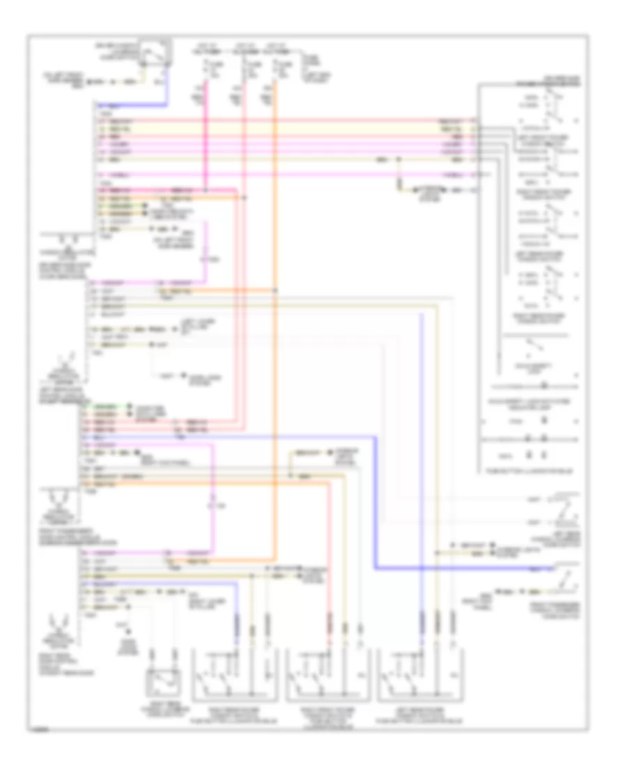 Power Windows Wiring Diagram for Volkswagen CC 4 Motion 2014
