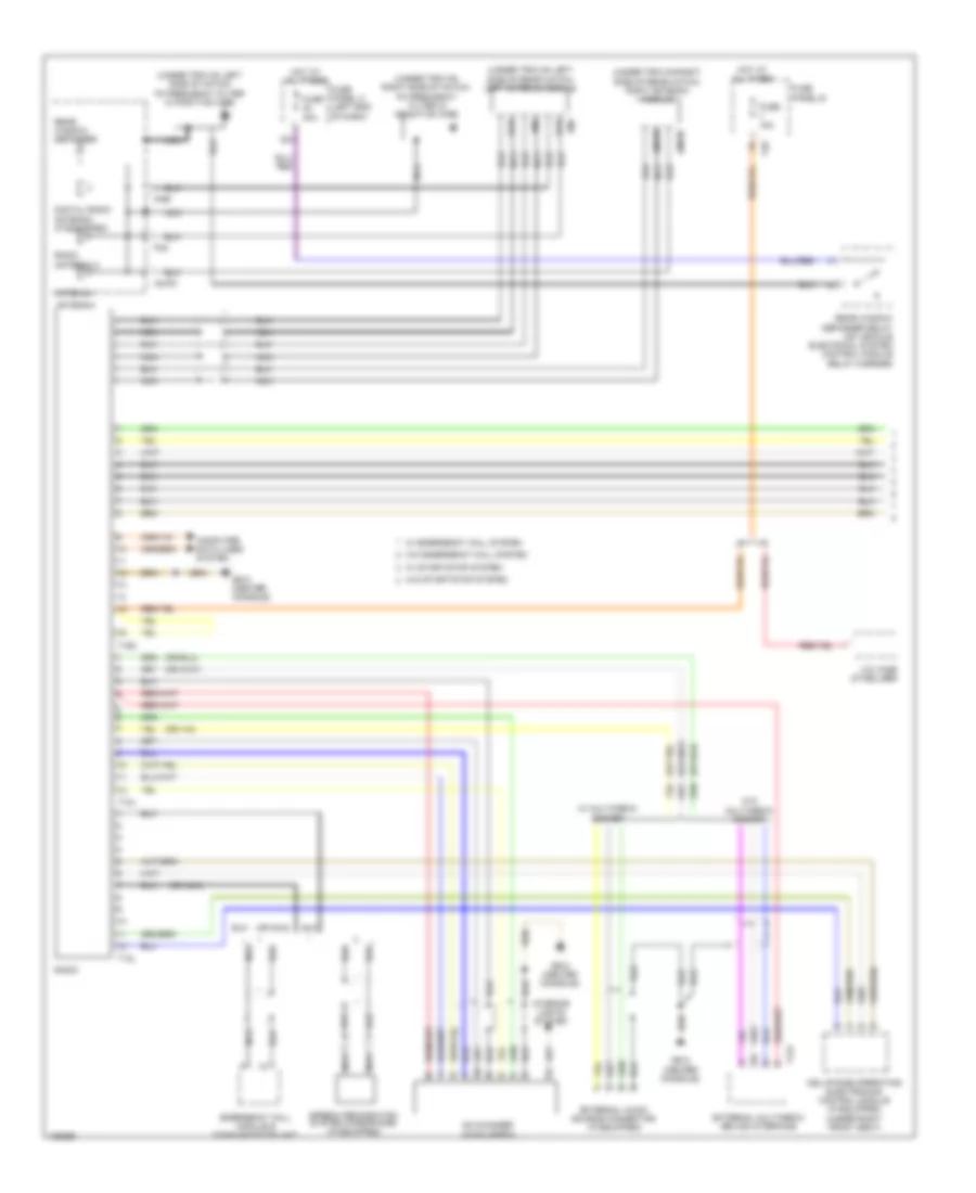 Radio Wiring Diagram, without Navigation with Amplifier (1 of 2) for Volkswagen CC 4 Motion 2014
