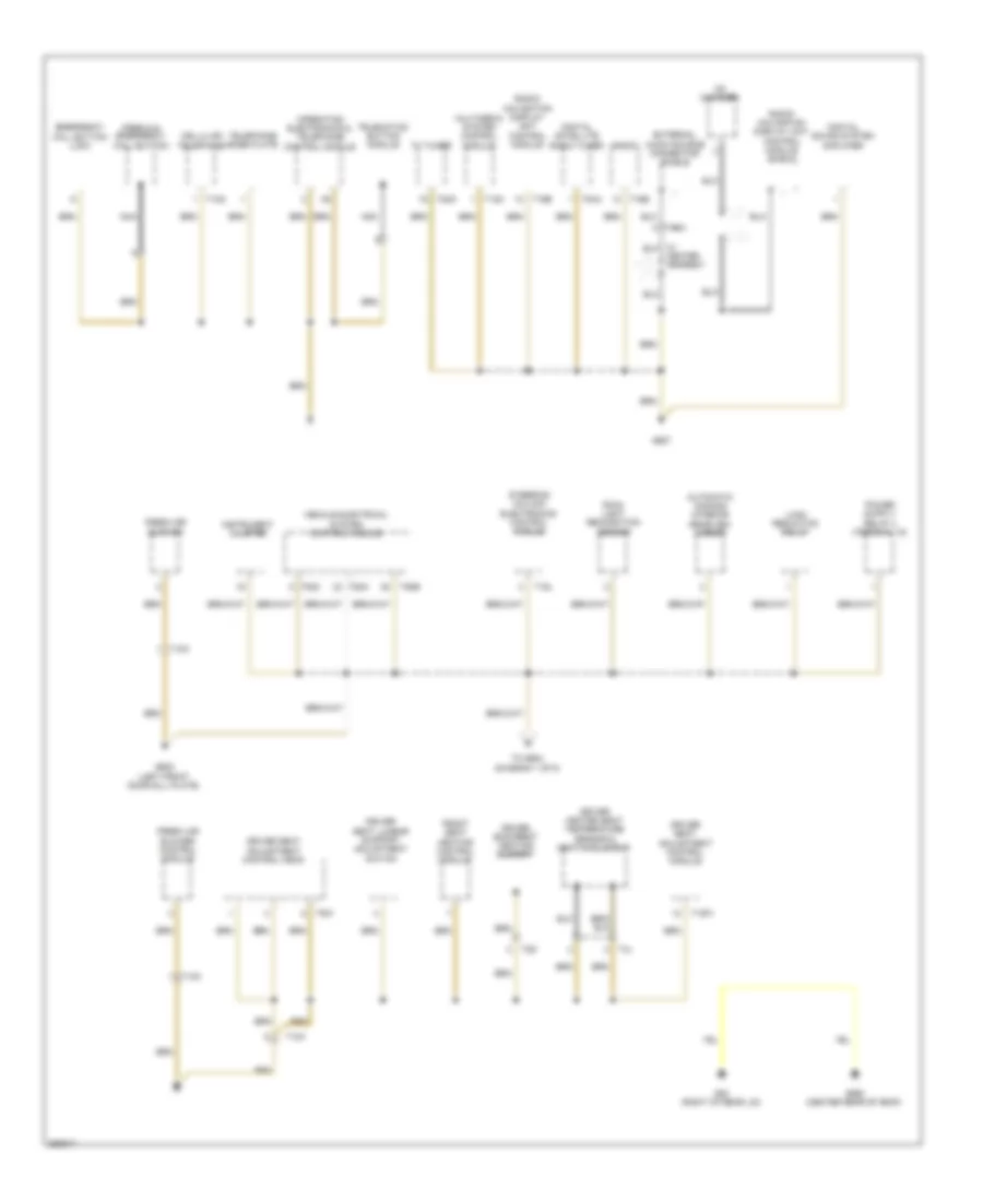 Ground Distribution Wiring Diagram Late Production 5 of 5 for Volkswagen Tiguan SE 2011