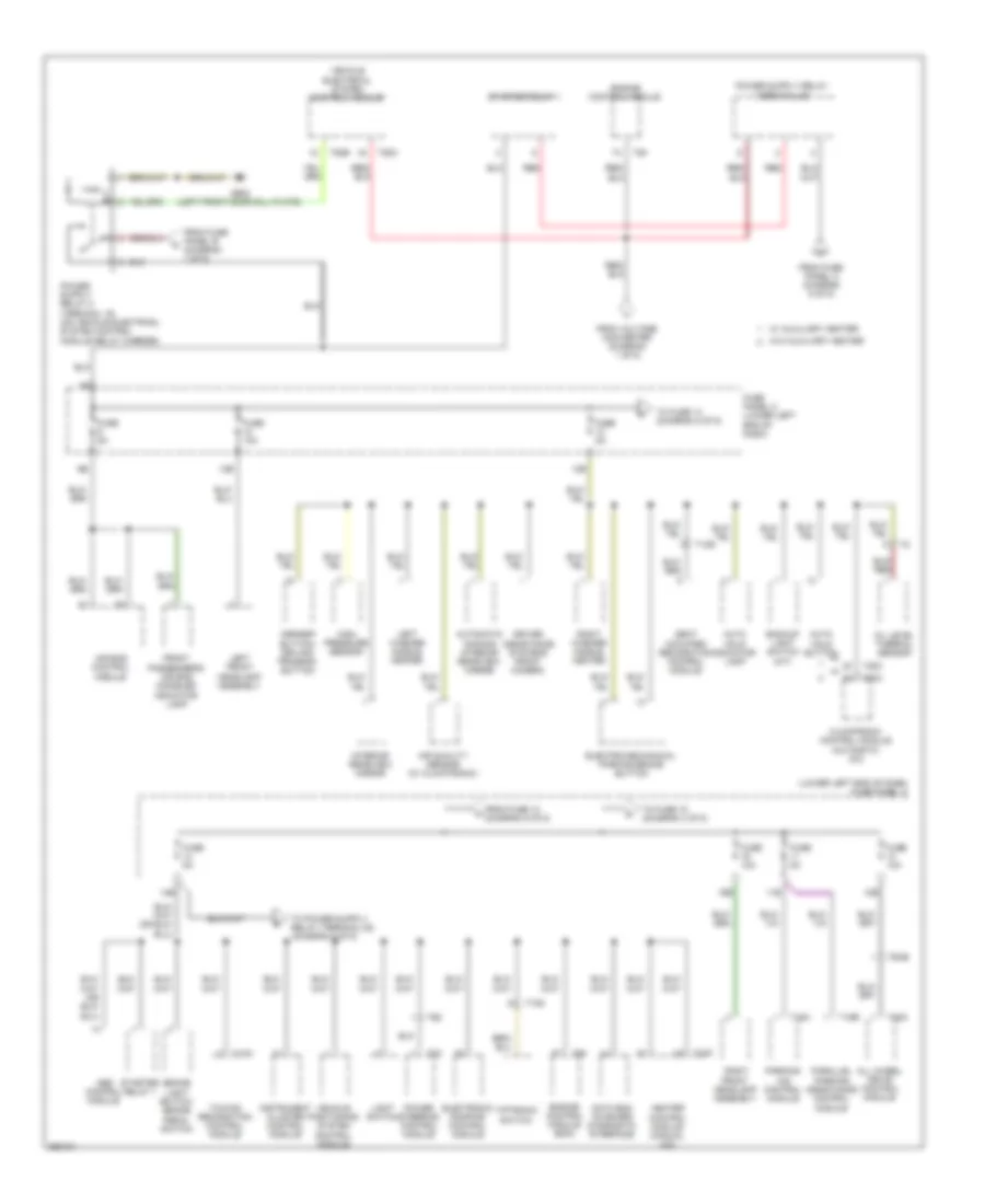 Power Distribution Wiring Diagram Late Production 5 of 5 for Volkswagen Tiguan SE 2011
