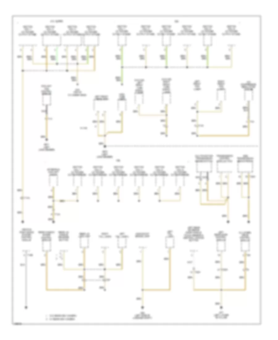 Ground Distribution Wiring Diagram (2 of 5) for Volkswagen CC Executive 2014