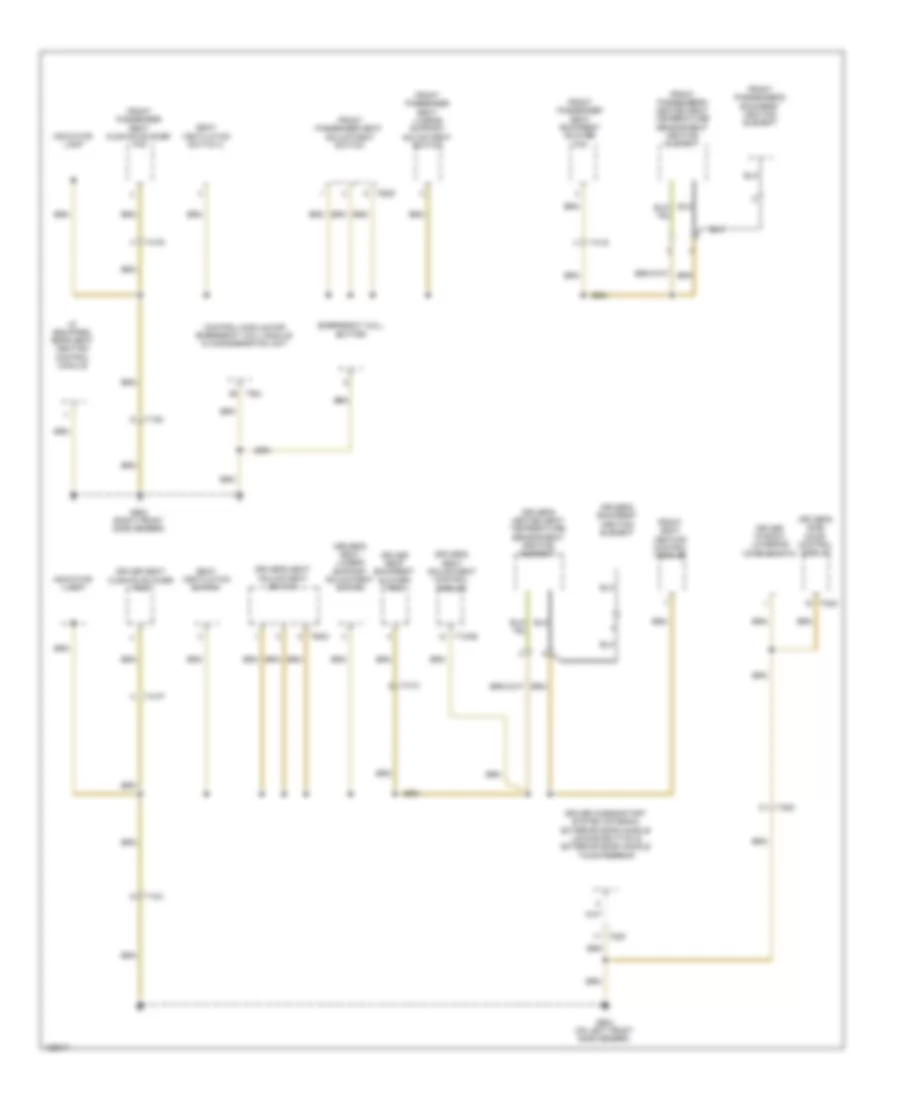 Ground Distribution Wiring Diagram (3 of 5) for Volkswagen CC Executive 2014