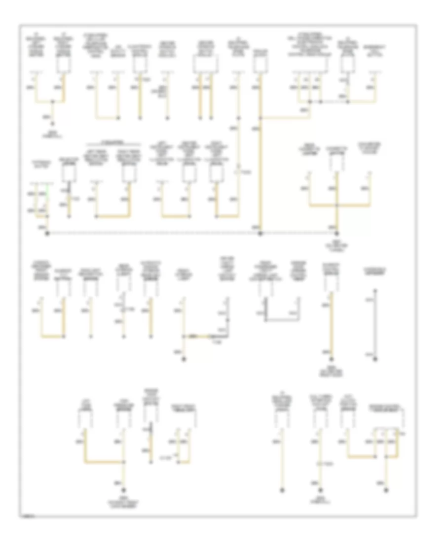 Ground Distribution Wiring Diagram 4 of 5 for Volkswagen CC Executive 2014