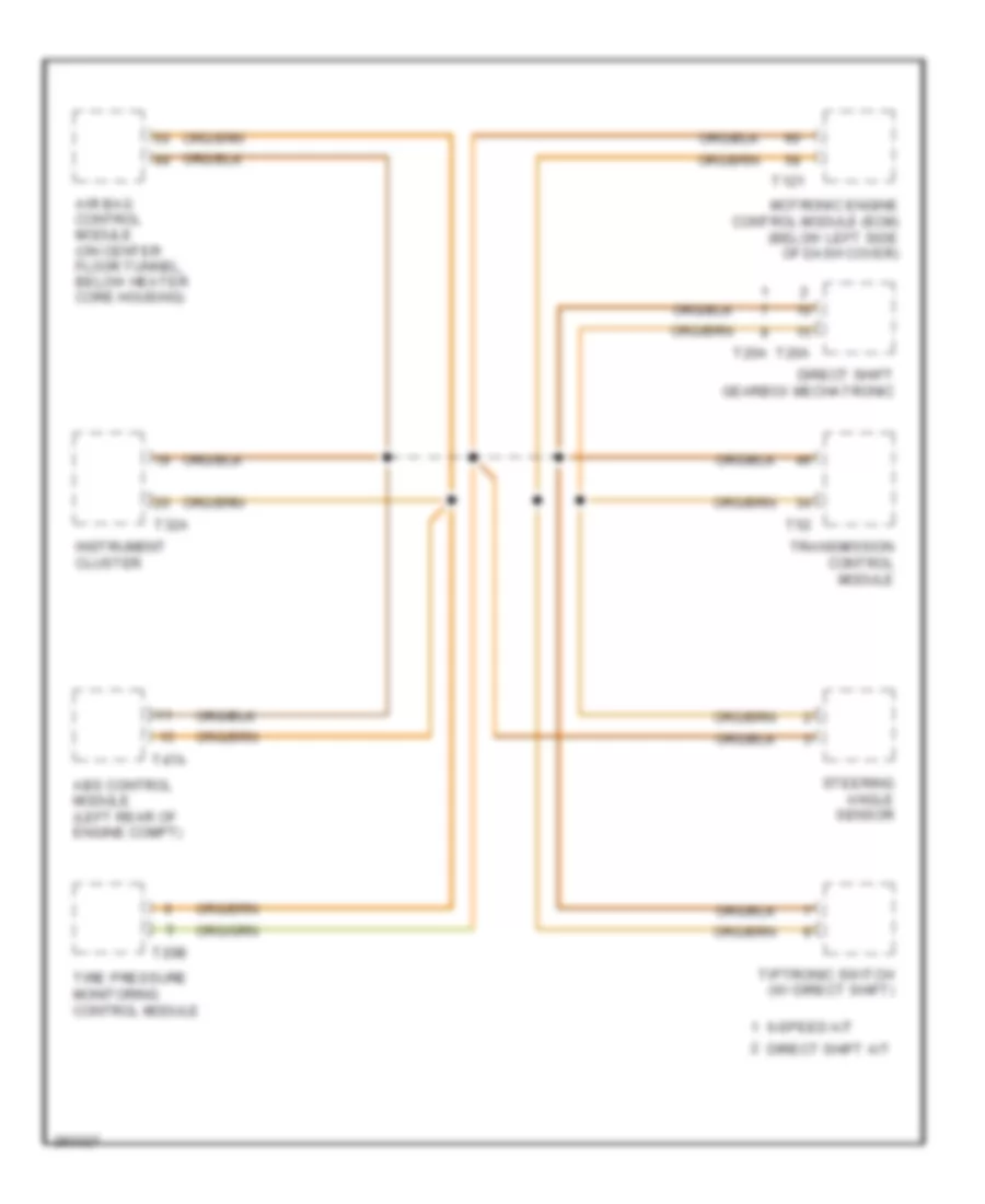 HighLow Bus Wiring Diagram, Except Convertible for Volkswagen New Beetle S 2008