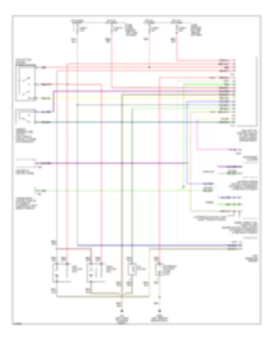 2 0L Cooling Fan Wiring Diagram Except Engine Code BBW with Manual A C for Volkswagen Golf GL 2004