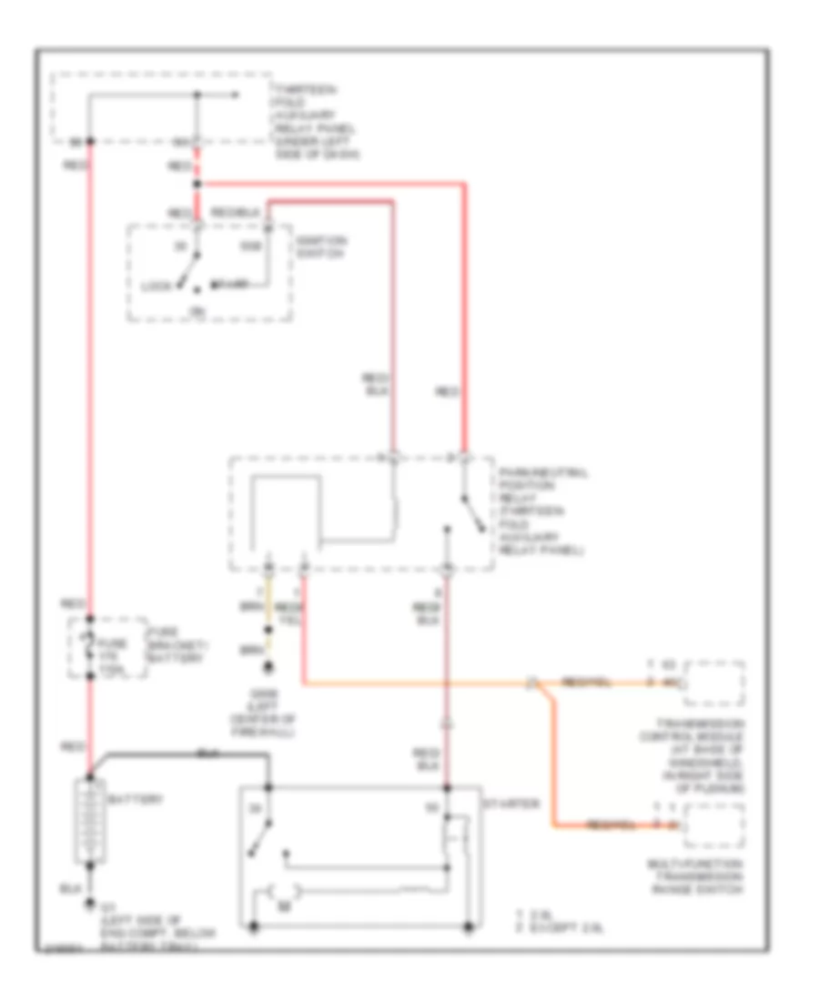 2 0L Starting Wiring Diagram A T for Volkswagen Golf GL 2004