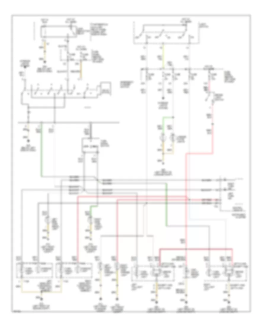 Exterior Lamps Wiring Diagram for Volkswagen GTI 2004