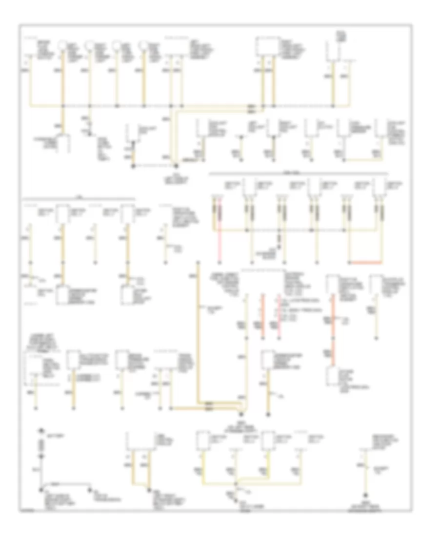 Ground Distribution Wiring Diagram 1 of 3 for Volkswagen GTI 2004