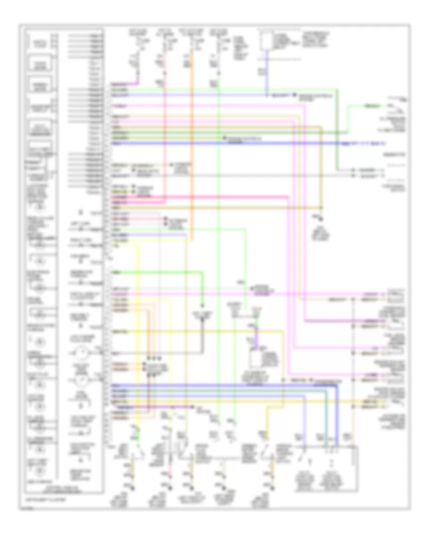 Instrument Cluster Wiring Diagram for Volkswagen GTI 2004