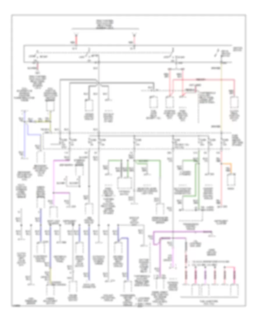Power Distribution Wiring Diagram (2 of 3) for Volkswagen GTI 2004