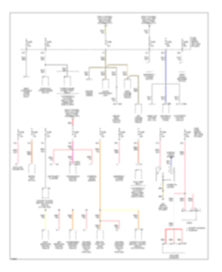 Power Distribution Wiring Diagram (3 of 3) for Volkswagen GTI 2004