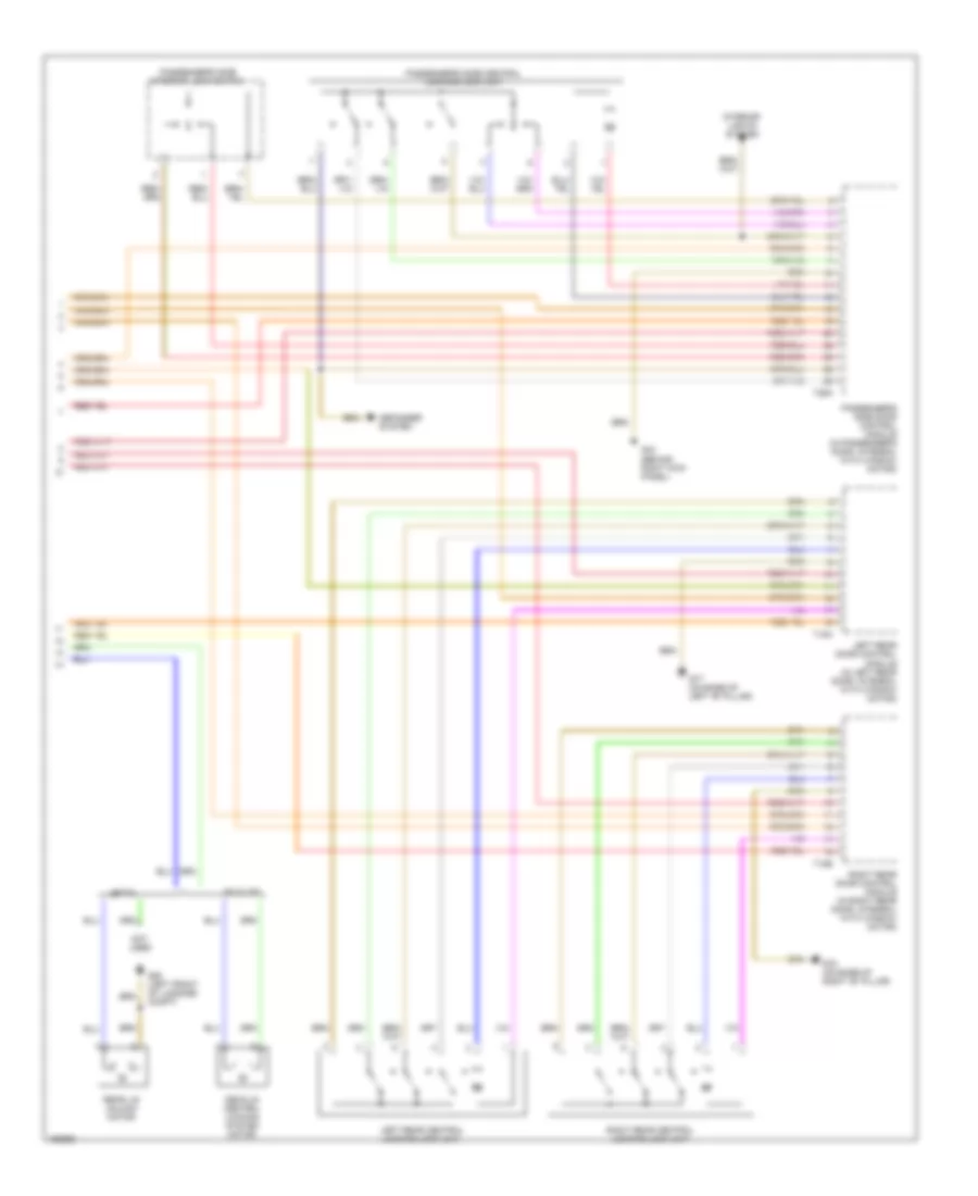 Power Door Locks Wiring Diagram (2 of 2) for Volkswagen GTI 2004