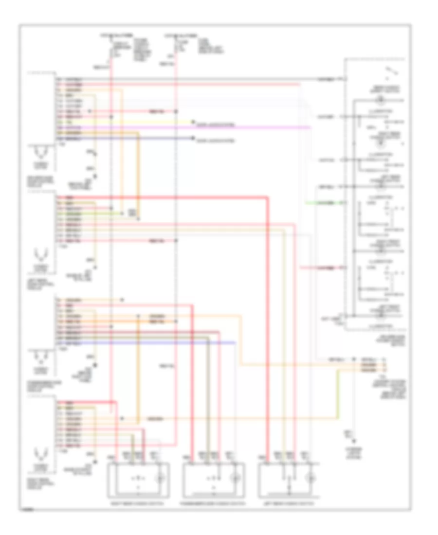 Power Windows Wiring Diagram for Volkswagen GTI 2004