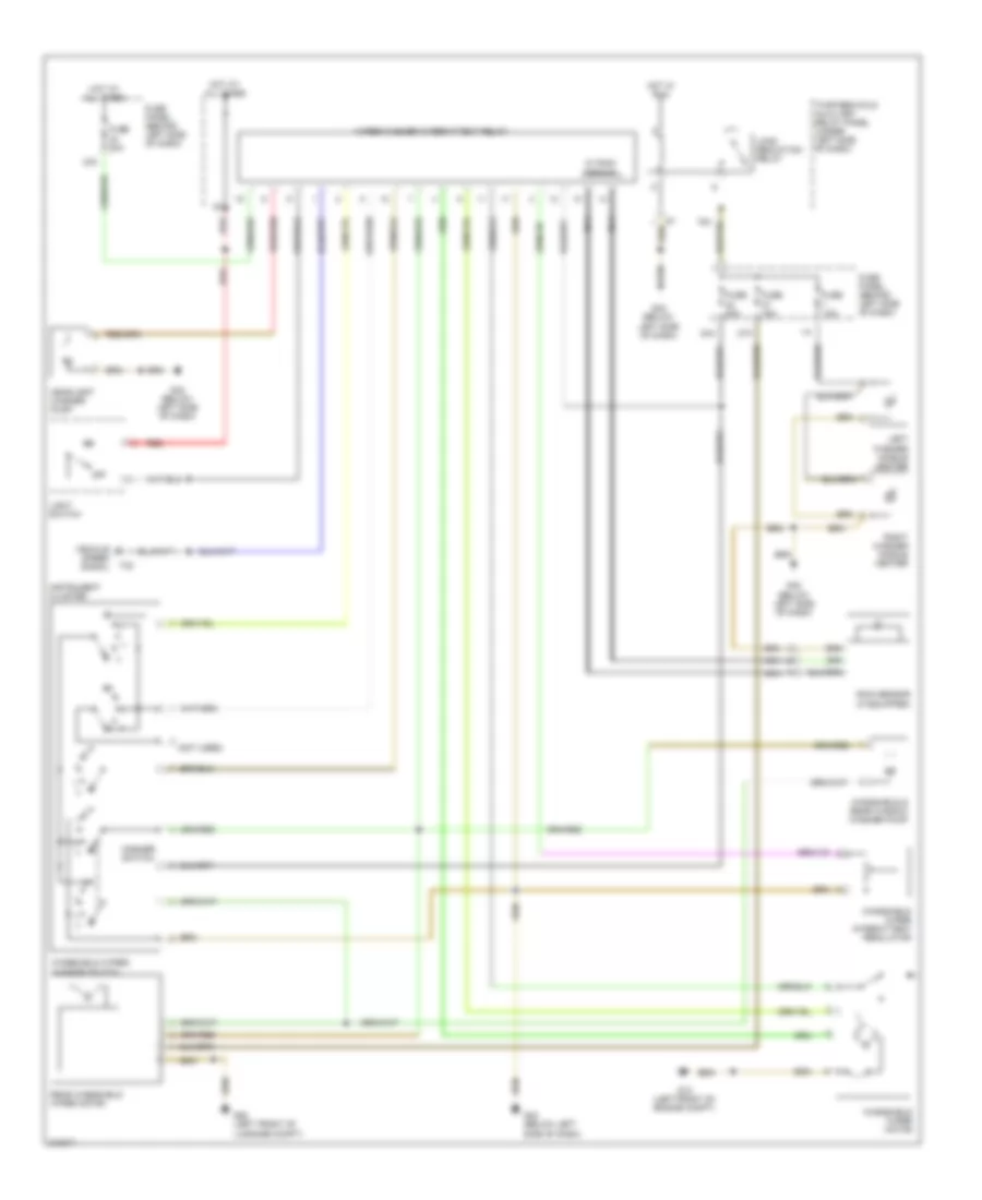 Wiper Washer Wiring Diagram for Volkswagen GTI 2004