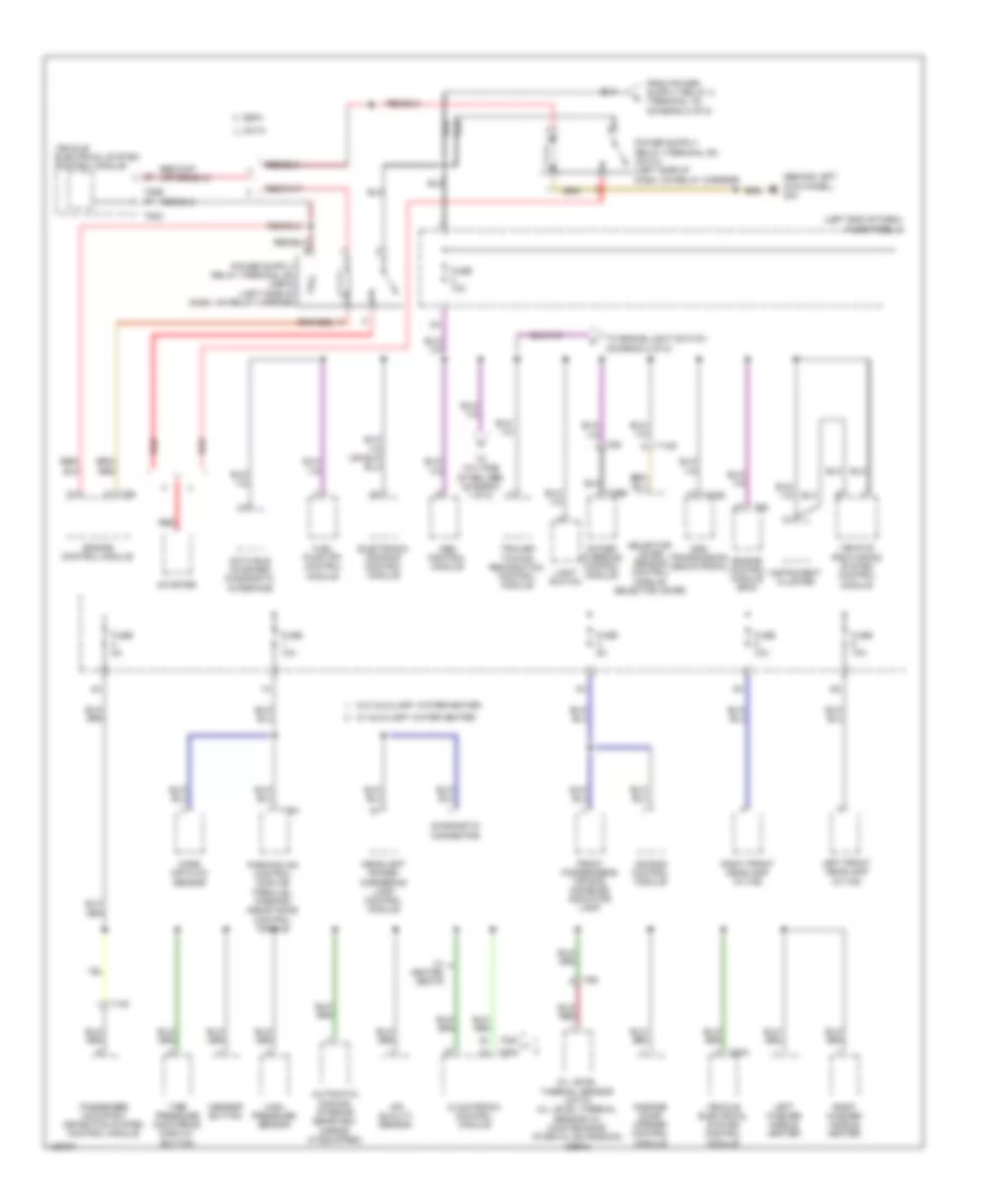 Power Distribution Wiring Diagram (3 of 5) for Volkswagen Eos Executive 2014