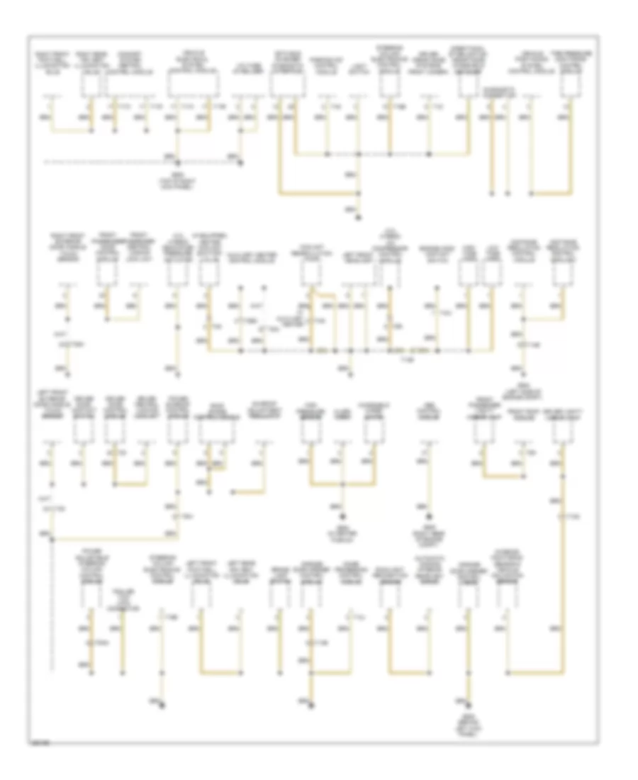 Ground Distribution Wiring Diagram 1 of 5 for Volkswagen Touareg Hybrid 2011