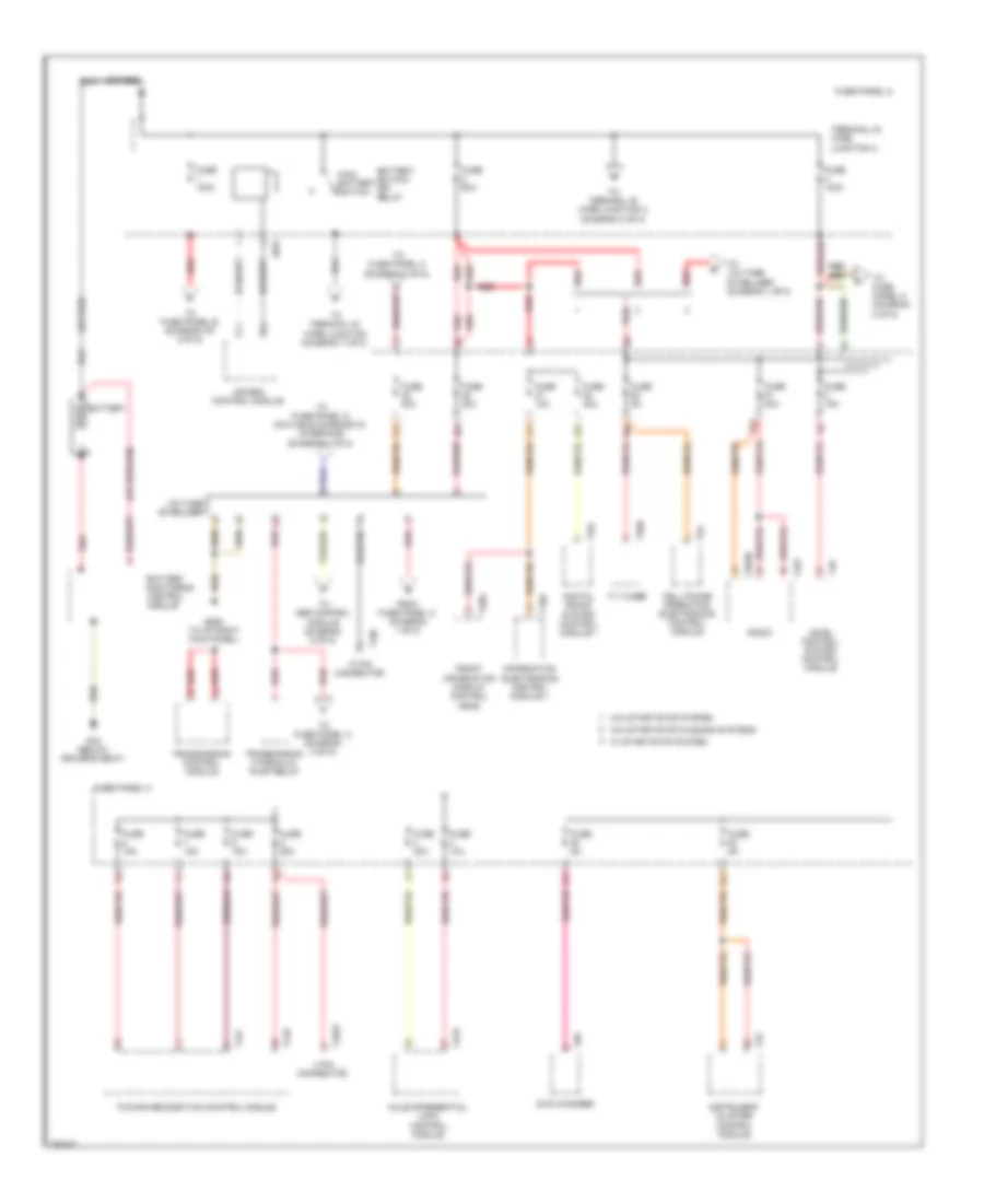 Power Distribution Wiring Diagram 1 of 8 for Volkswagen Touareg Hybrid 2011