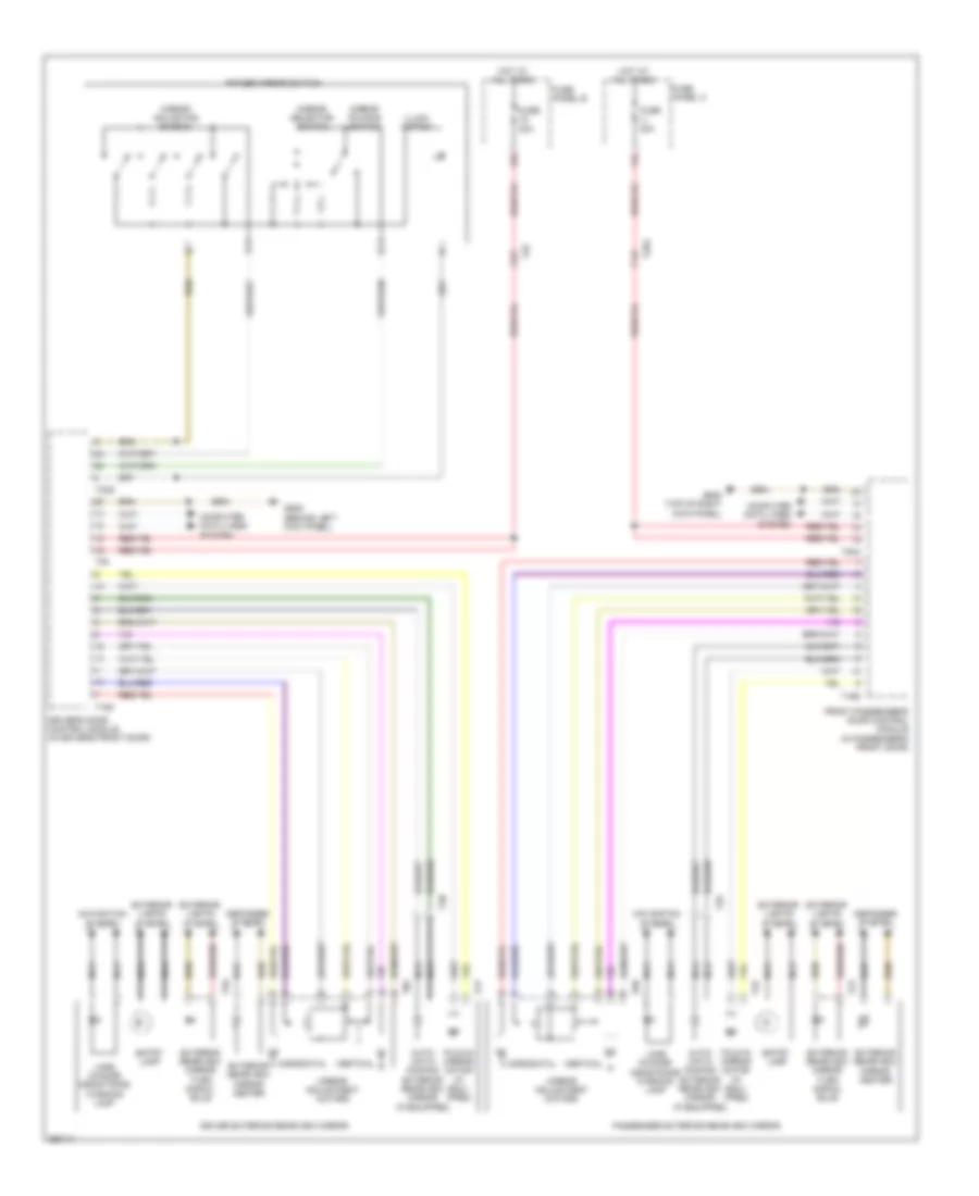 Power Mirrors Wiring Diagram for Volkswagen Touareg Hybrid 2011