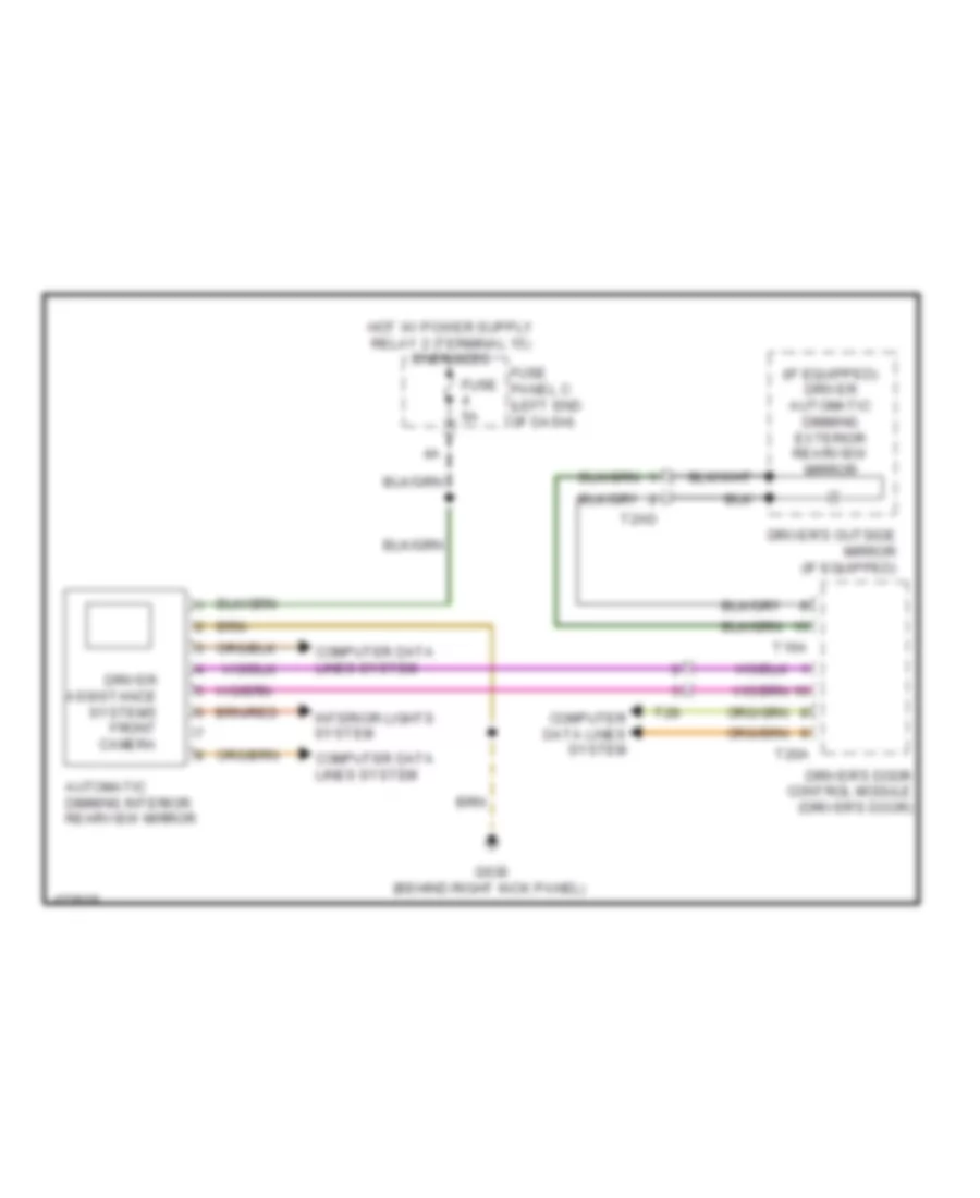 Automatic Day Night Mirror Wiring Diagram with High Beam Assist for Volkswagen Eos Komfort 2014