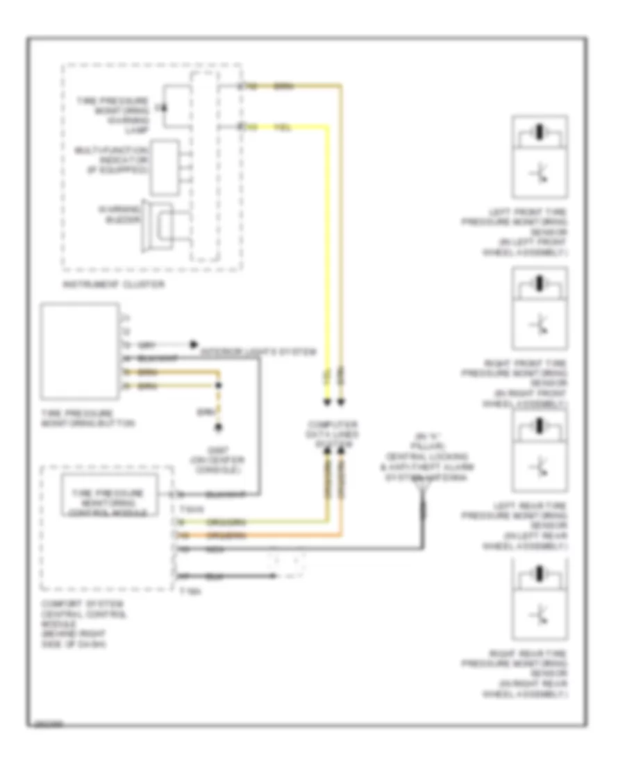 Warning Systems Wiring Diagram for Volkswagen Passat Turbo 2008