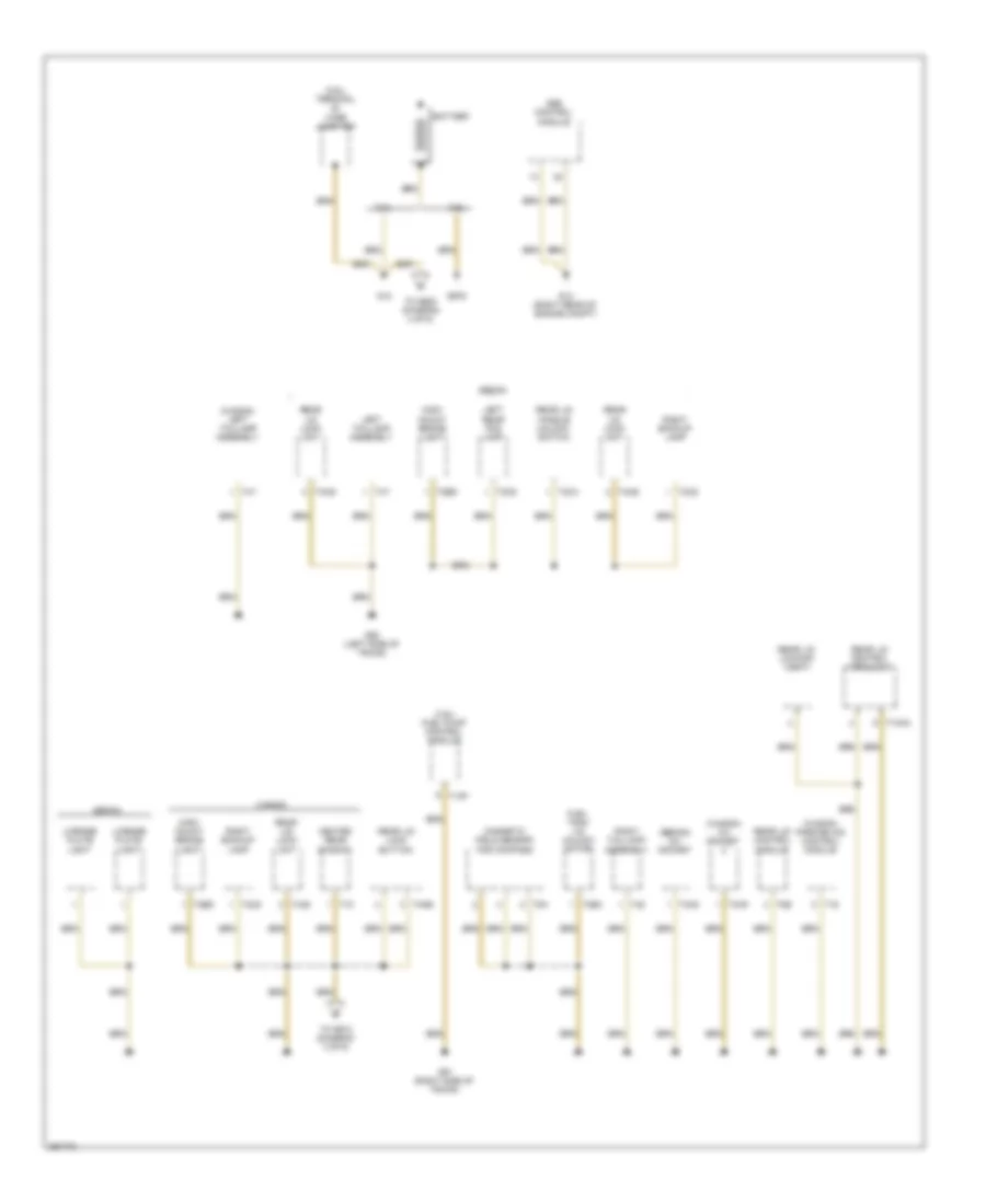 Ground Distribution Wiring Diagram 1 of 6 for Volkswagen Passat Turbo 2008