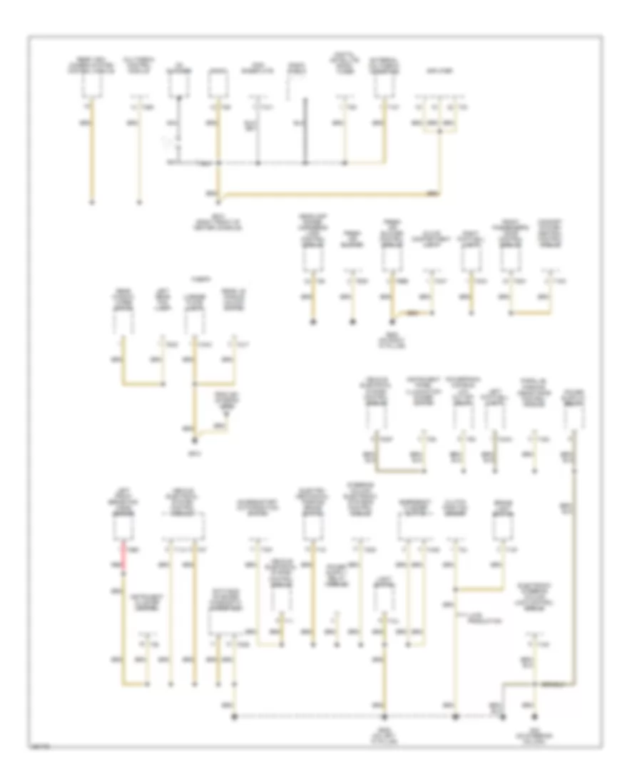 Ground Distribution Wiring Diagram 3 of 6 for Volkswagen Passat Turbo 2008