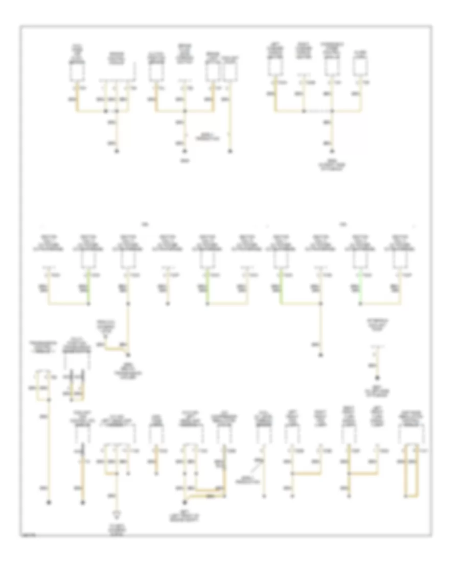 Ground Distribution Wiring Diagram (4 of 6) for Volkswagen Passat Turbo 2008